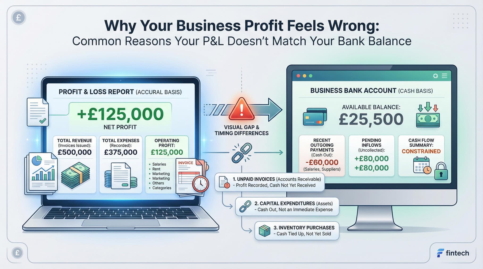 Why Your Business Profit Feels Wrong: Common Reasons Your P&L Doesn't Match Your Bank Balance